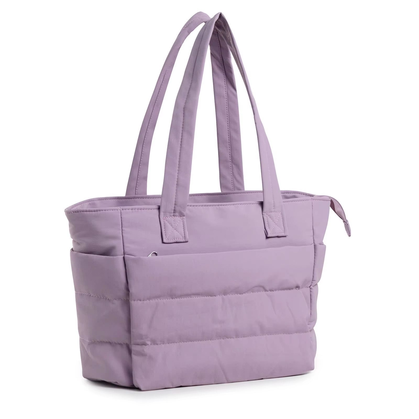 Stylish Women's Quilted Bubble Tote Bag - Perfect Solid Color Handbag with Convenient Shoulder Strap for Everyday Use