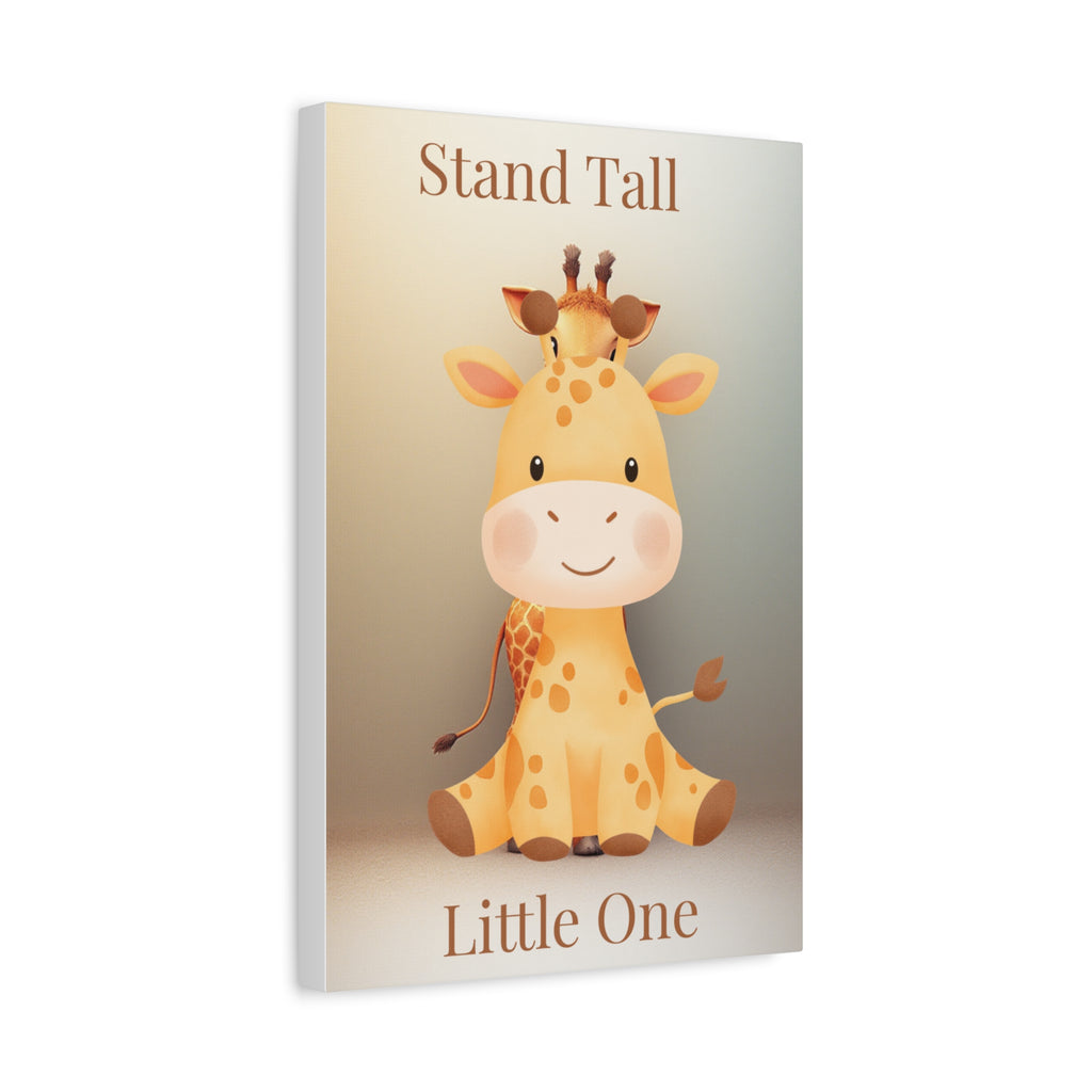 Stand Tall Little One Giraffe Canvas