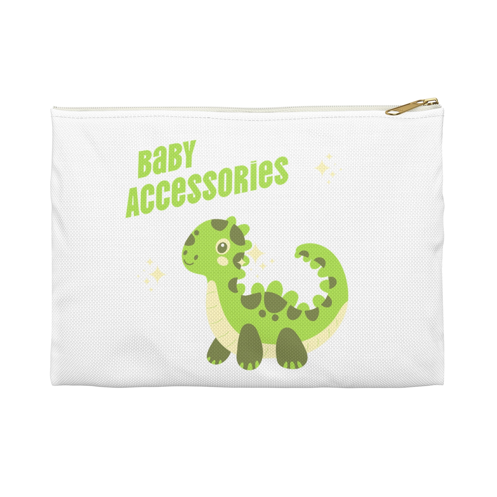 Green Baby Dinosaur Accessory Pouch | Baby Accessories Zipper Pouch