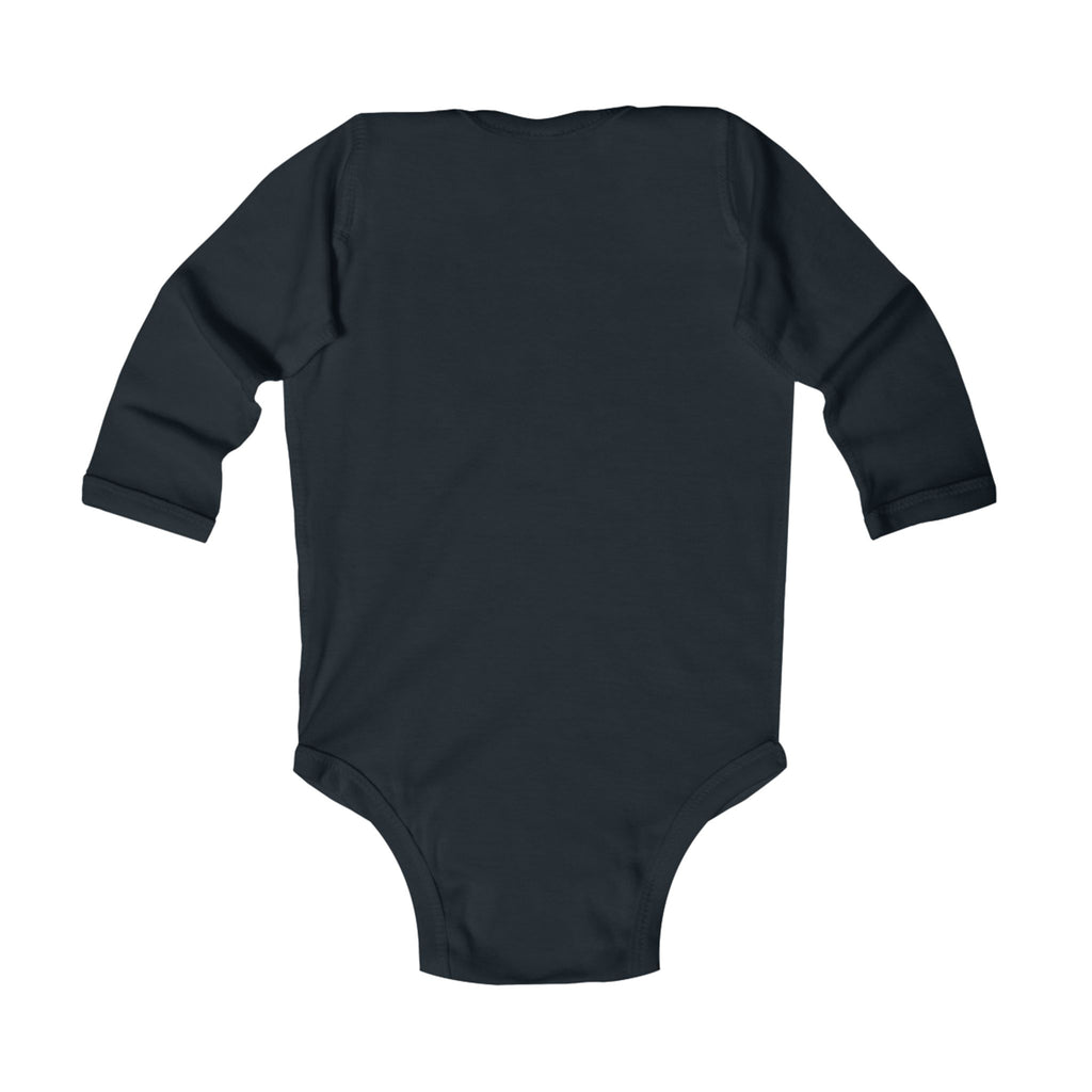 I Already Ran A 5K What's Your Superpower? Infant Long Sleeve Bodysuit | Baby Feet Print