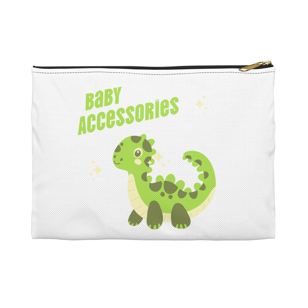 Green Baby Dinosaur Accessory Pouch | Baby Accessories Zipper Pouch