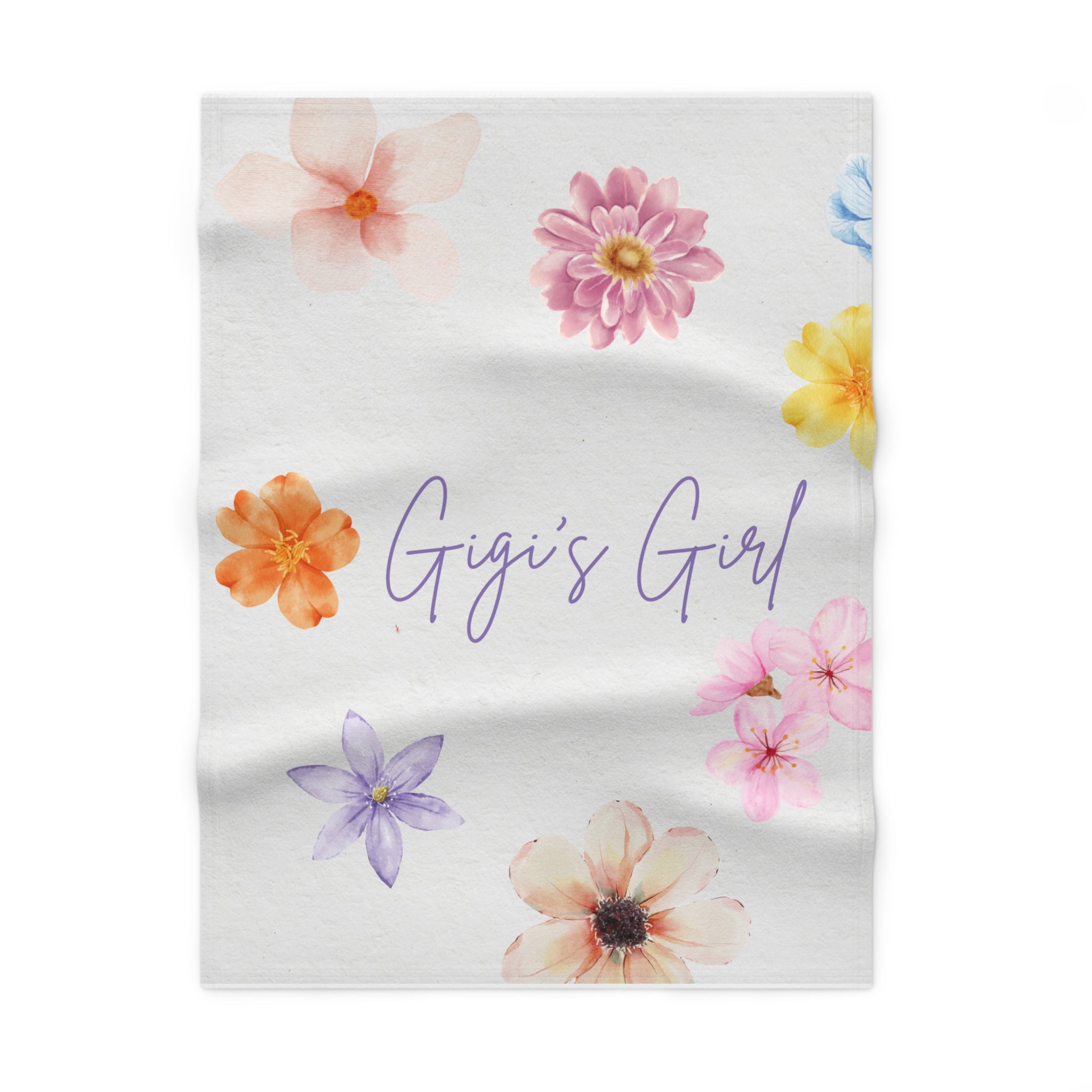 Gigi's Girl floral name blanket | Baby Blanket