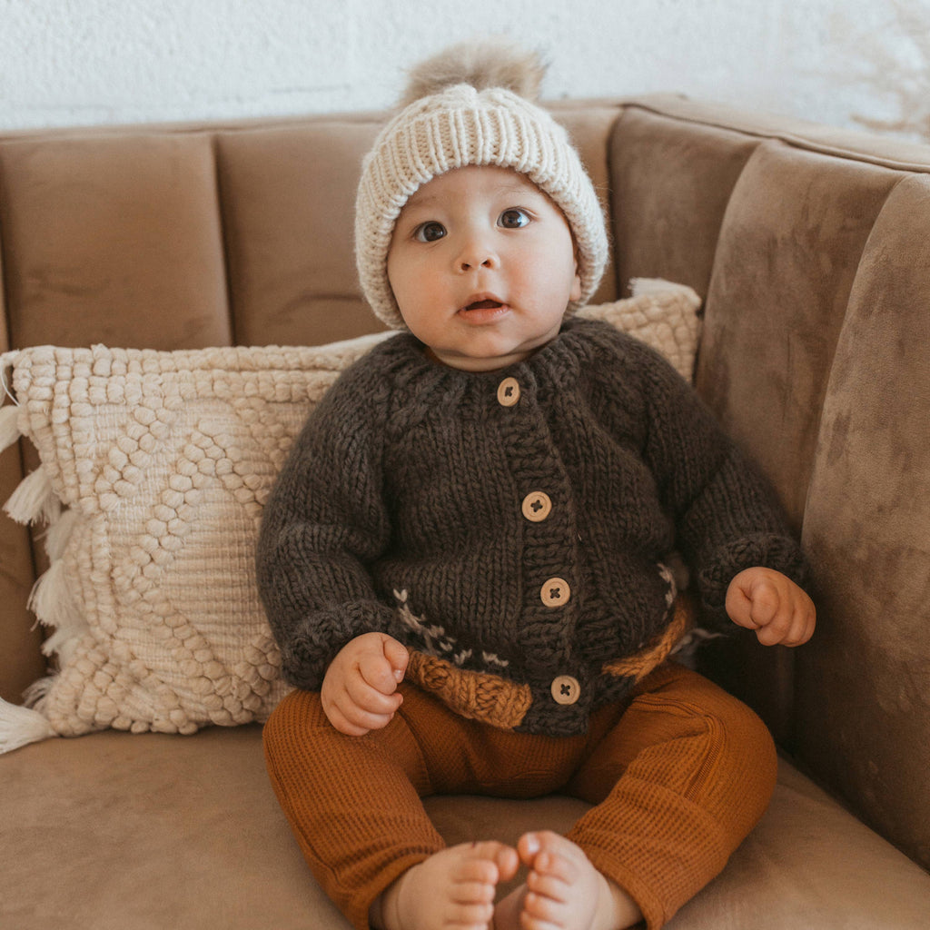 Huggalugs - Forest Loden Cardigan Sweater Baby & Toddler