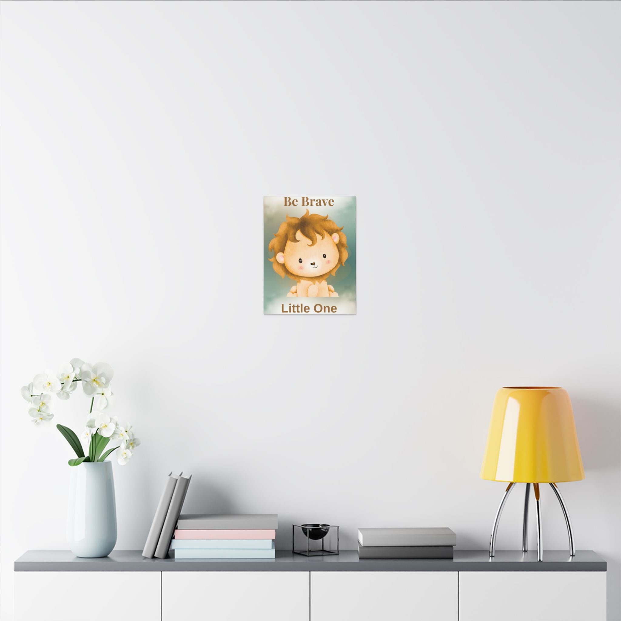 Be Brave Little One Lion Canvas | Nursery Wall Art
