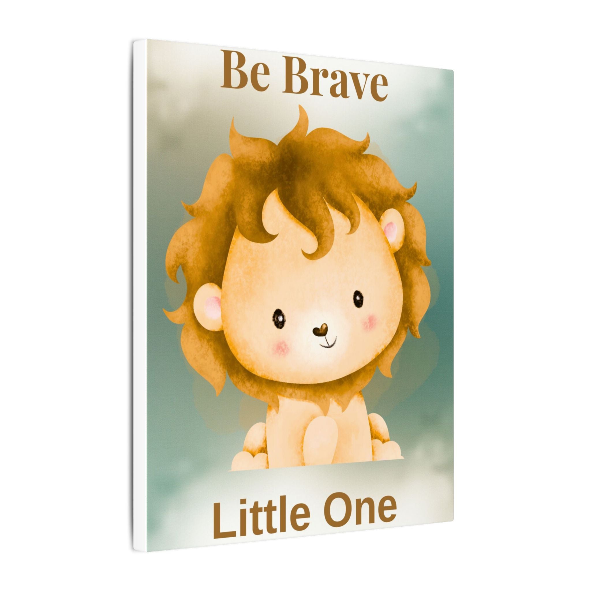Be Brave Little One Lion Canvas | Nursery Wall Art
