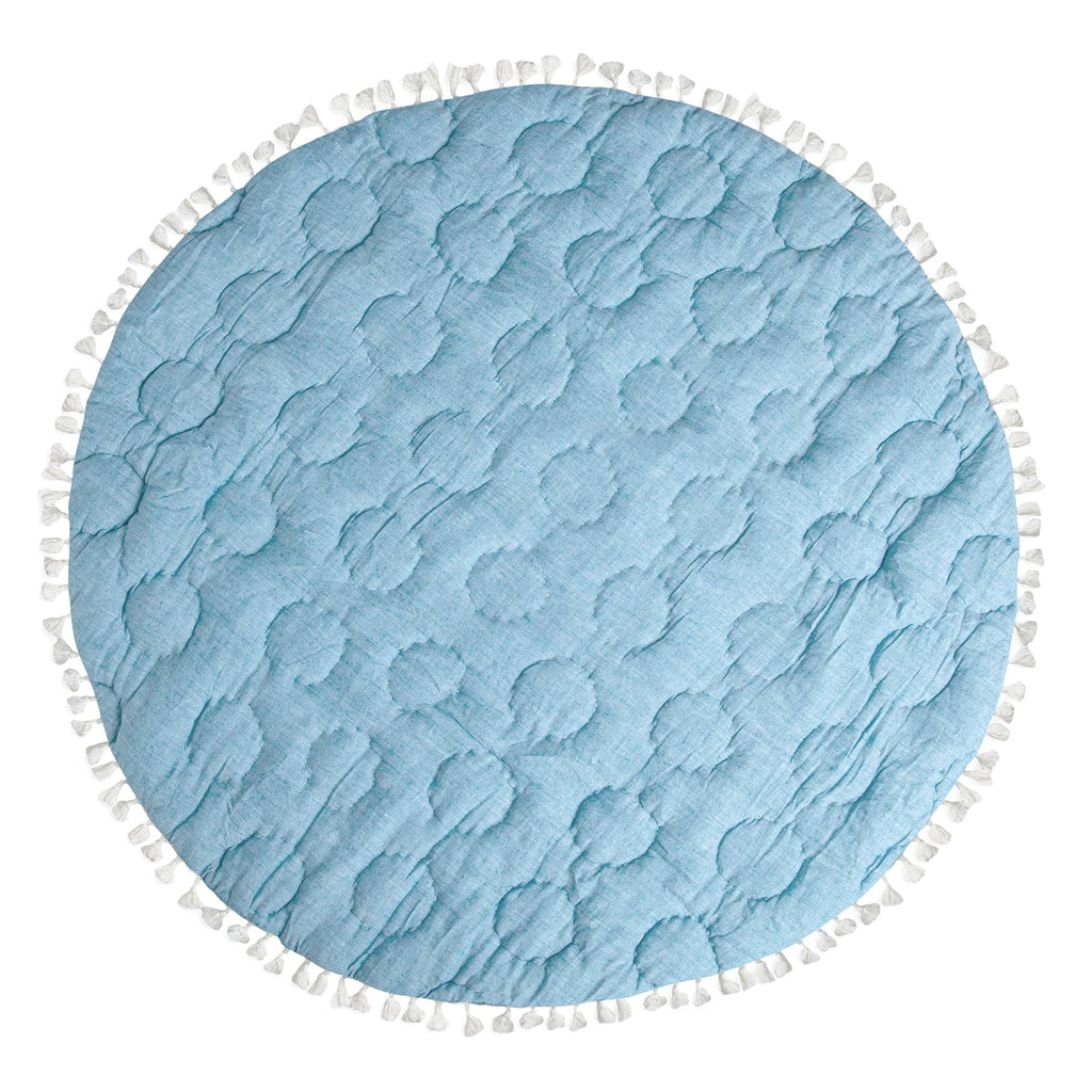 Delightful Whale Print Activity Mat for Infants - 40" x 40" Reversible Play Mat for Tummy Time and Playtime