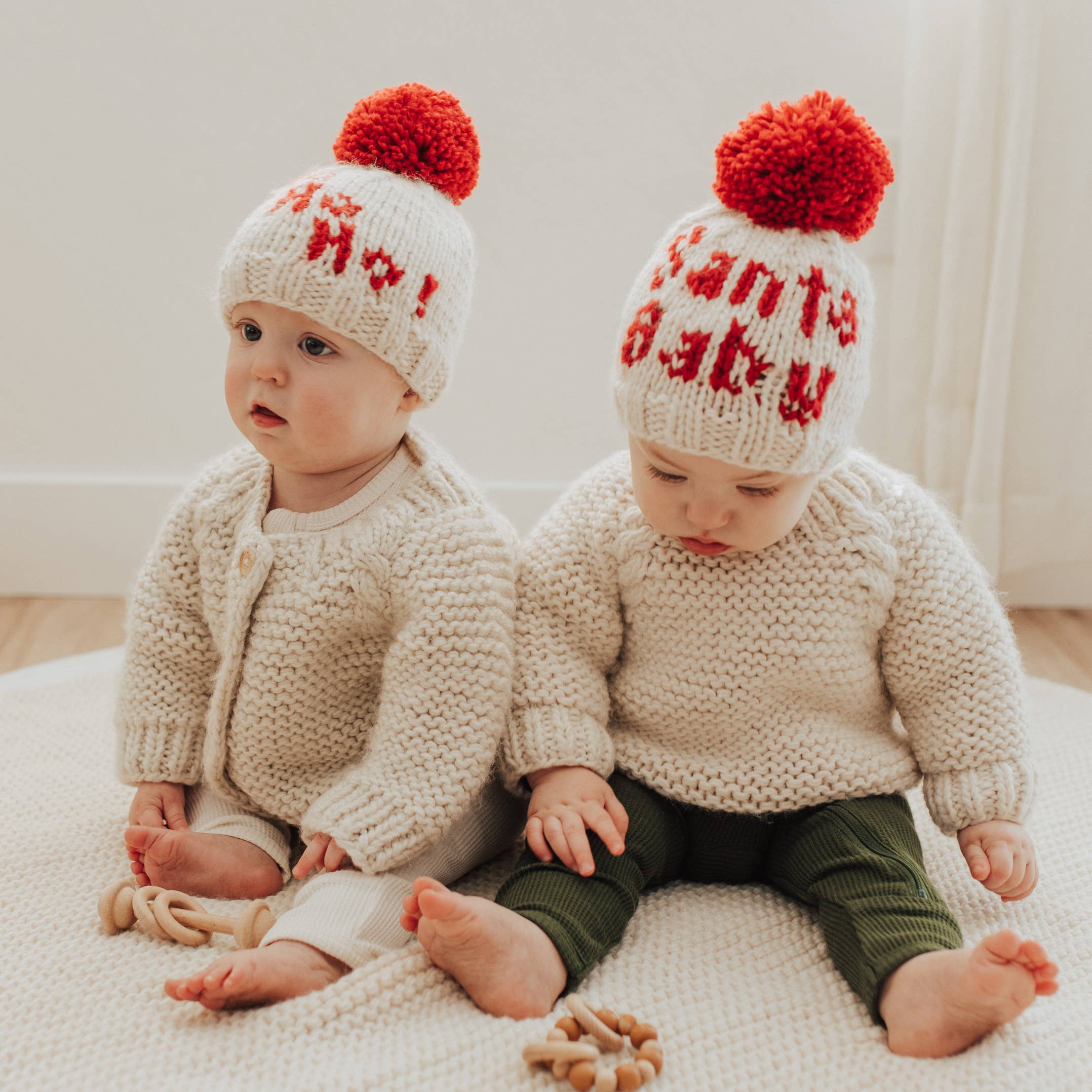 Huggalugs - Santa Baby Hand Knit Beanie Hat Baby & Kids Sale