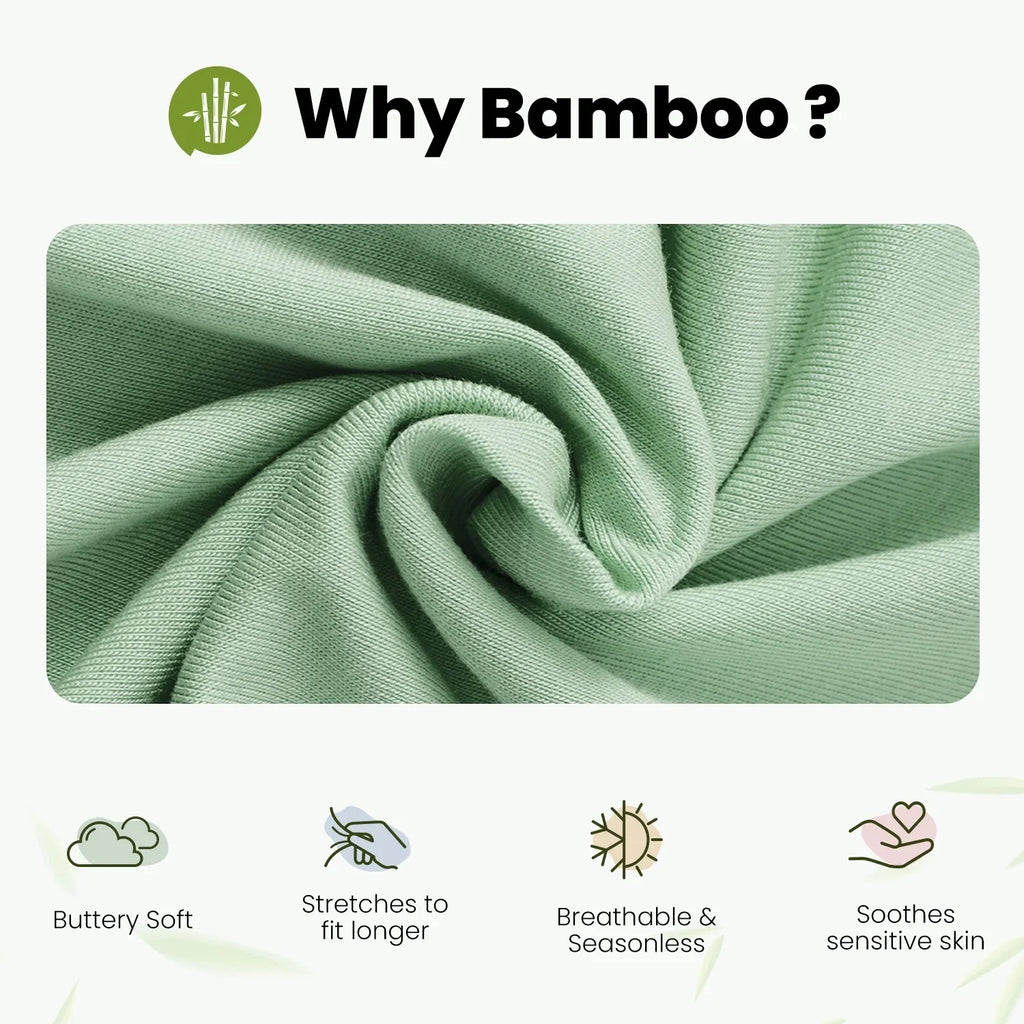 Cozy Dinosaur Print Bamboo Pajamas for Newborns - Footless Zip-Up Sleep N Play for Boys and Girls (3-6 Months)