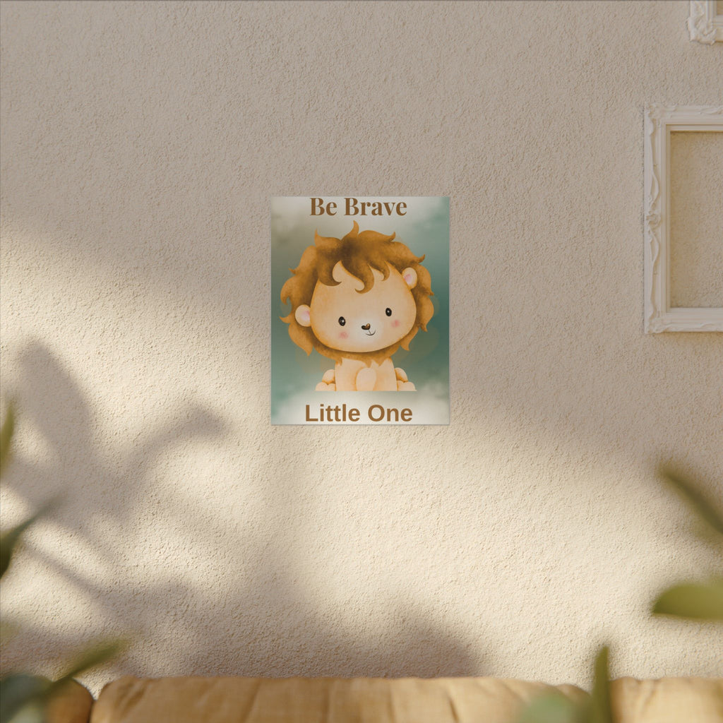 Be Brave Little One Lion Canvas | Nursery Wall Art