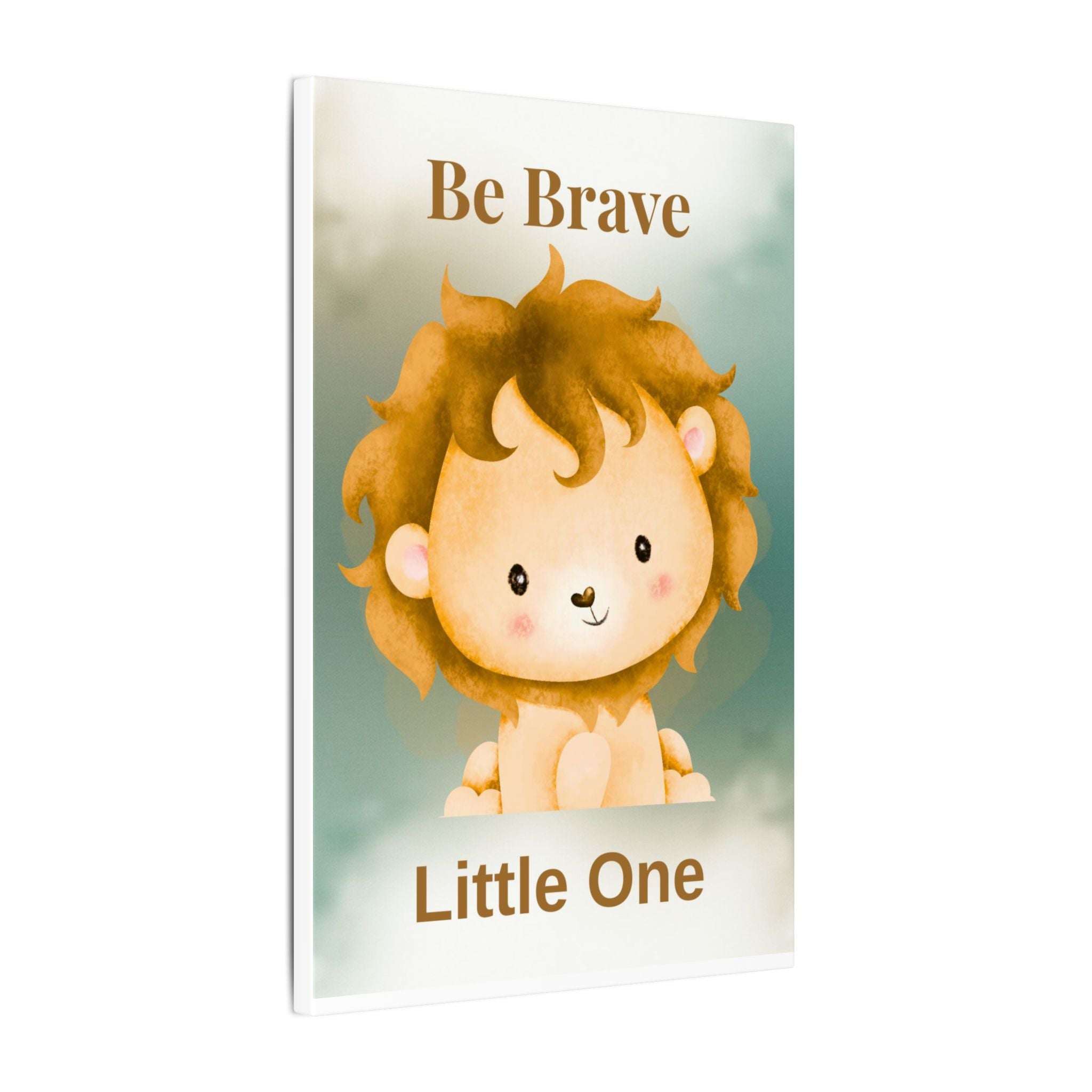 Be Brave Little One Lion Canvas | Nursery Wall Art