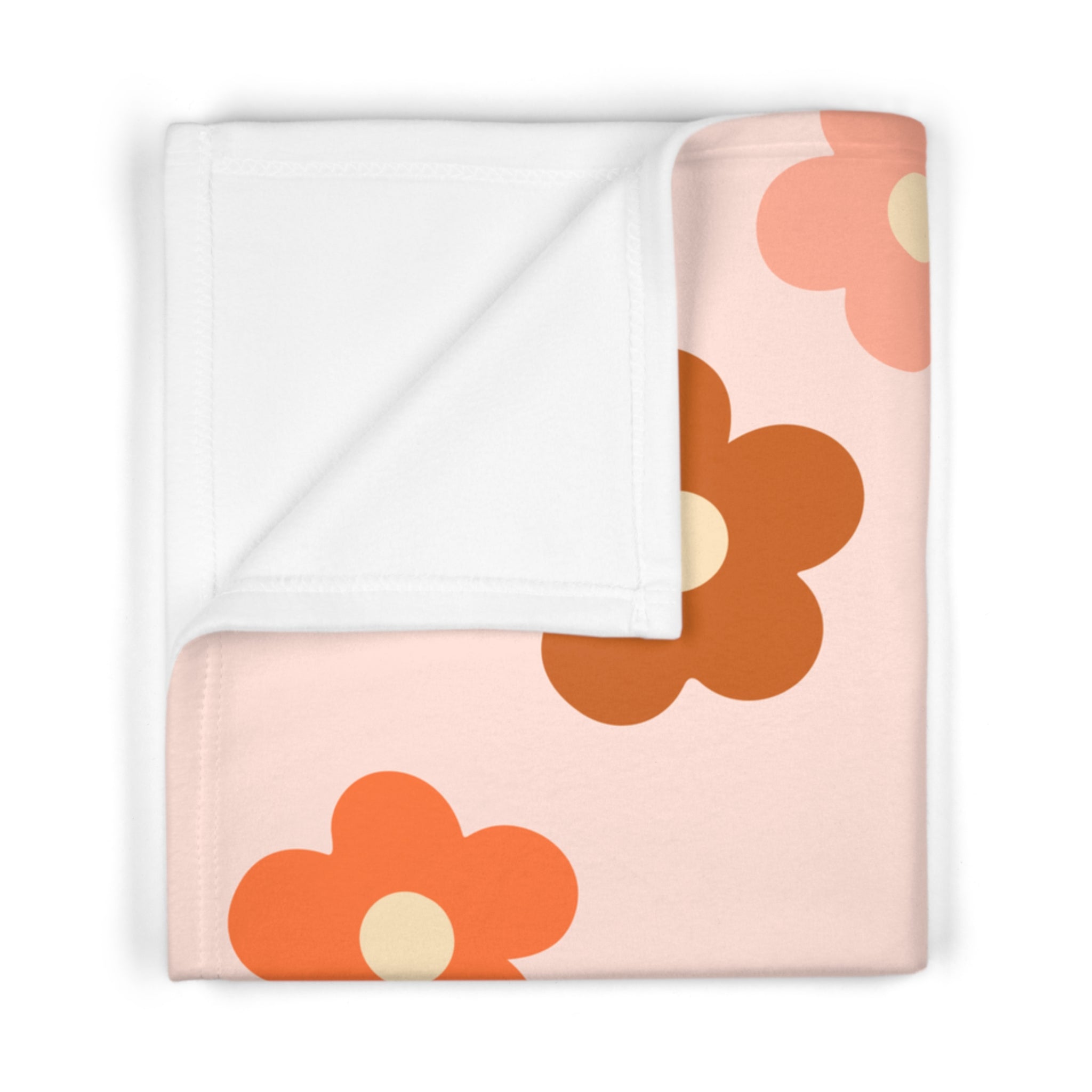 Mimi's Girl Rainbow Floral Baby Blanket | Retro Flower Pattern