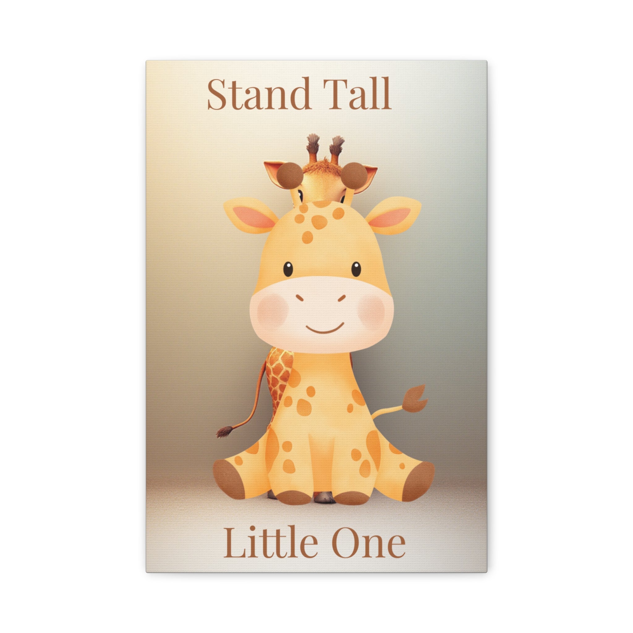 Stand Tall Little One Giraffe Canvas