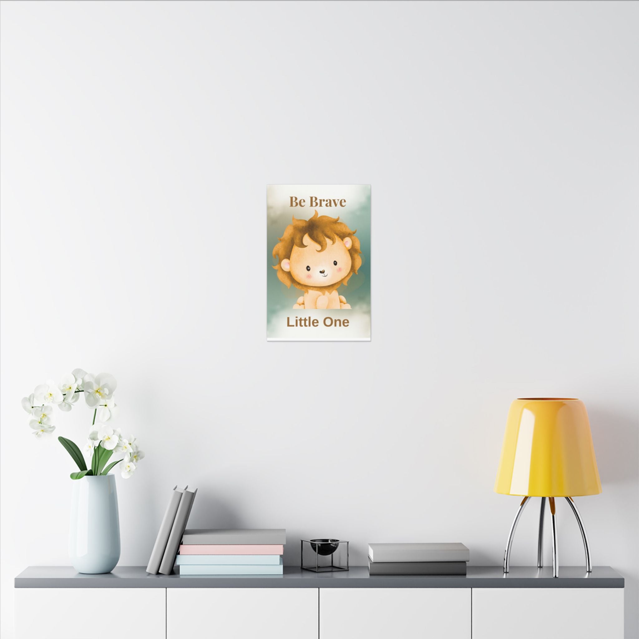 Be Brave Little One Lion Canvas | Nursery Wall Art