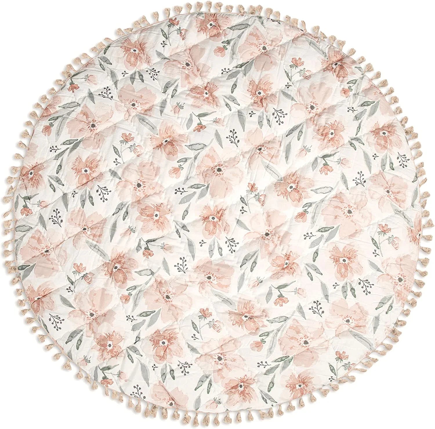 Enchanting Floral Activity Mat for Newborns - 40" x 40" Reversible Play Mat for Tummy Time and Family Bonding