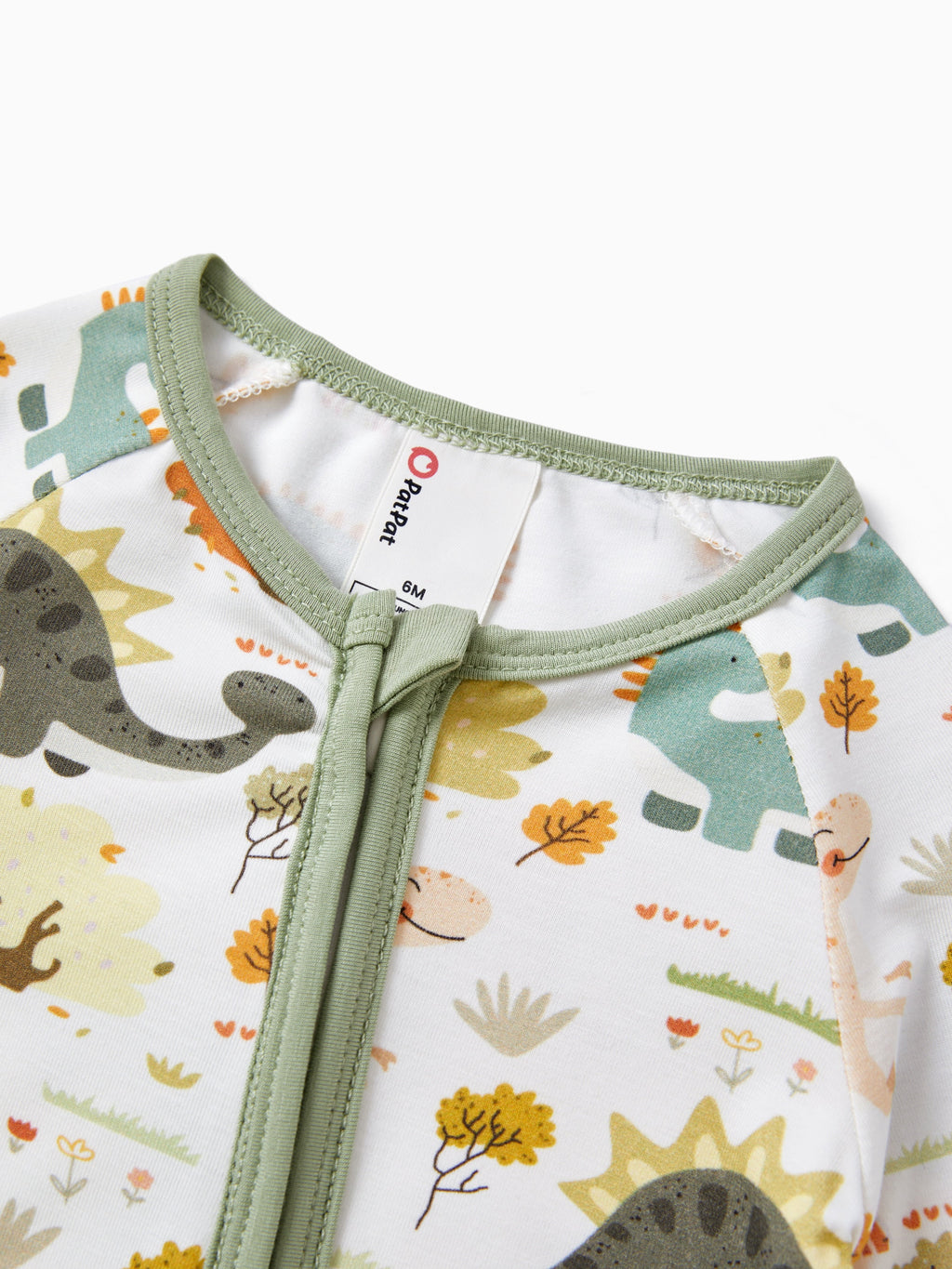 Cozy Dinosaur Print Bamboo Pajamas for Newborns - Footless Zip-Up Sleep N Play for Boys and Girls (3-6 Months)