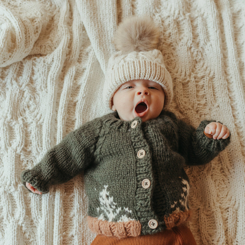 Huggalugs - Forest Loden Cardigan Sweater Baby & Toddler